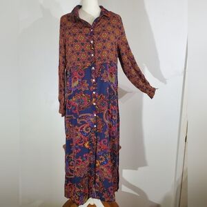 Floral Paisley Long Sleeve Dress